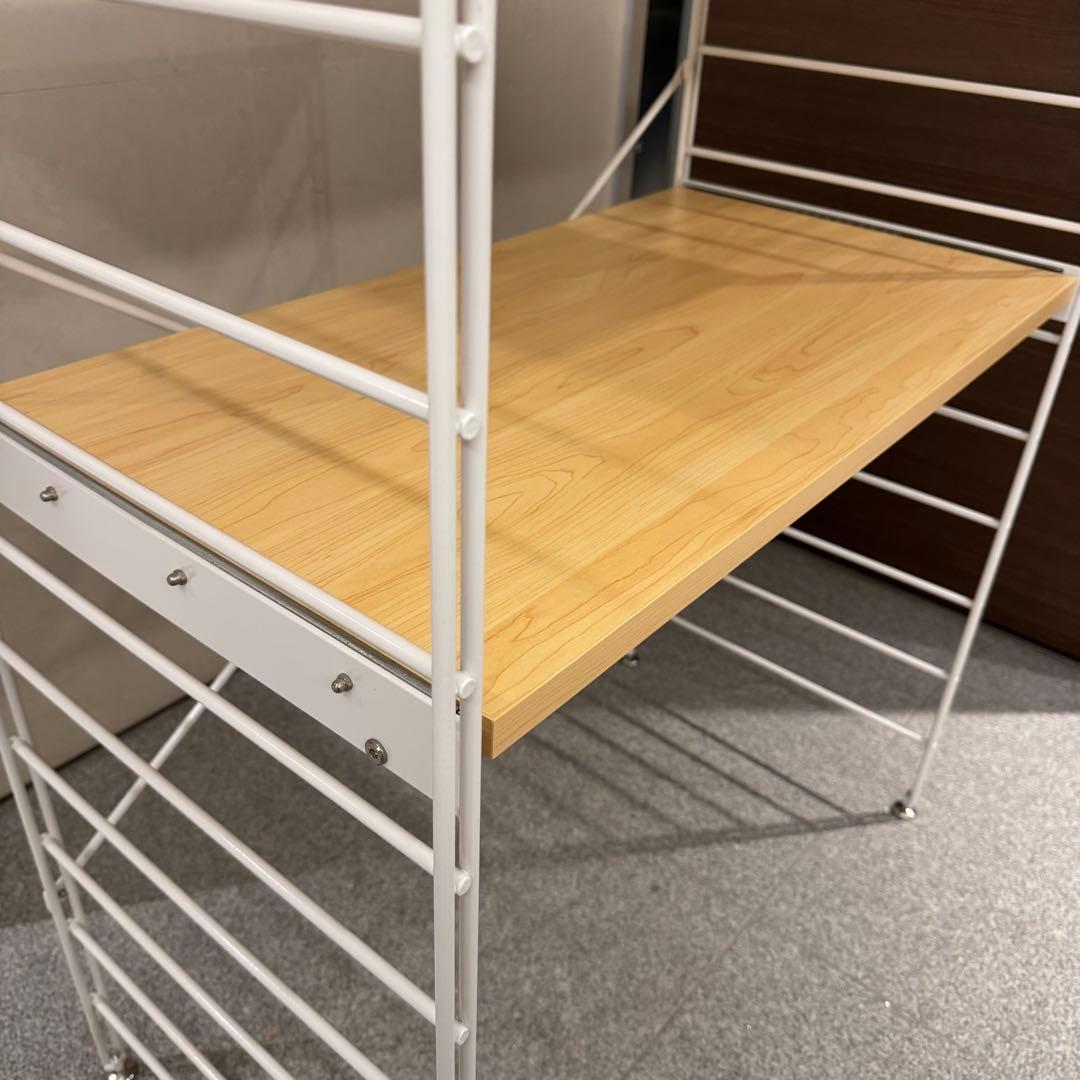 ベルメゾン ダブルワイヤーレンジ台 ナチュラル×ホワイト 幅84cm