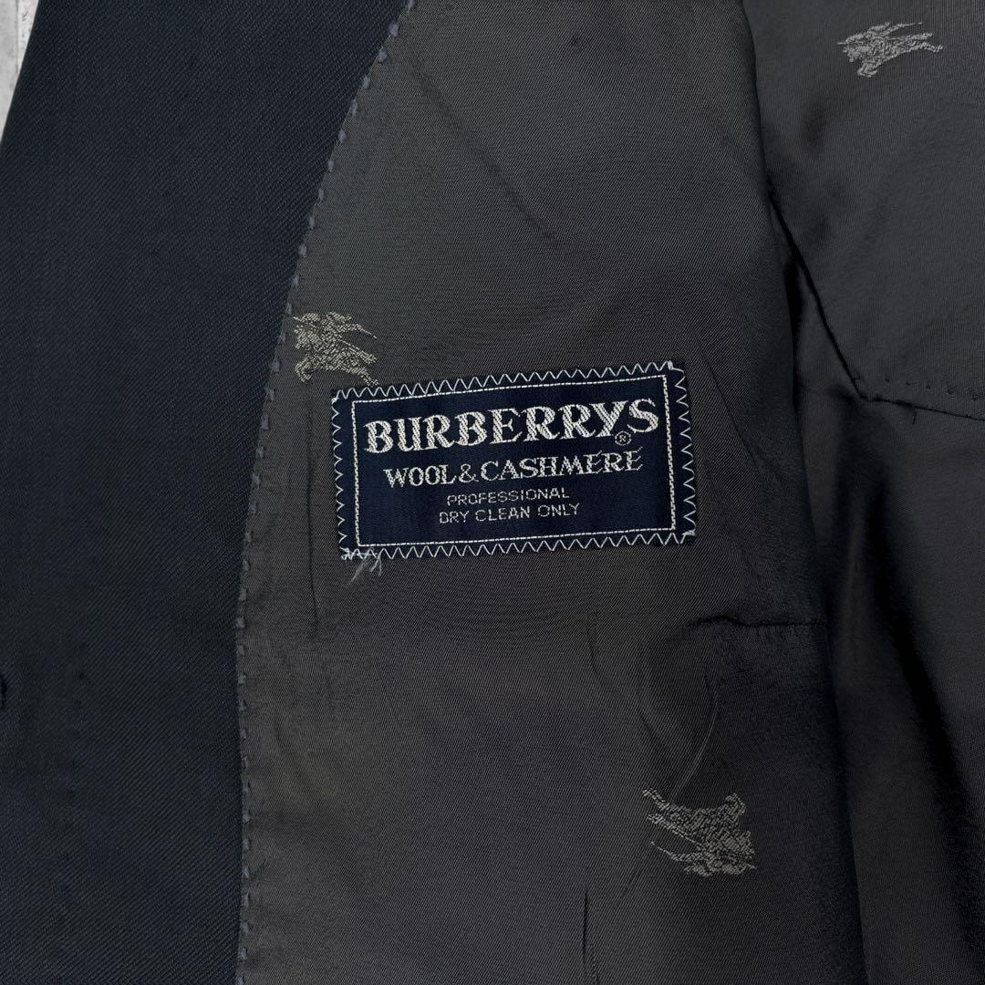【高級】バーバリー　スーツ　セットアップ　カシミヤ　螺鈿ボタン　ダブル