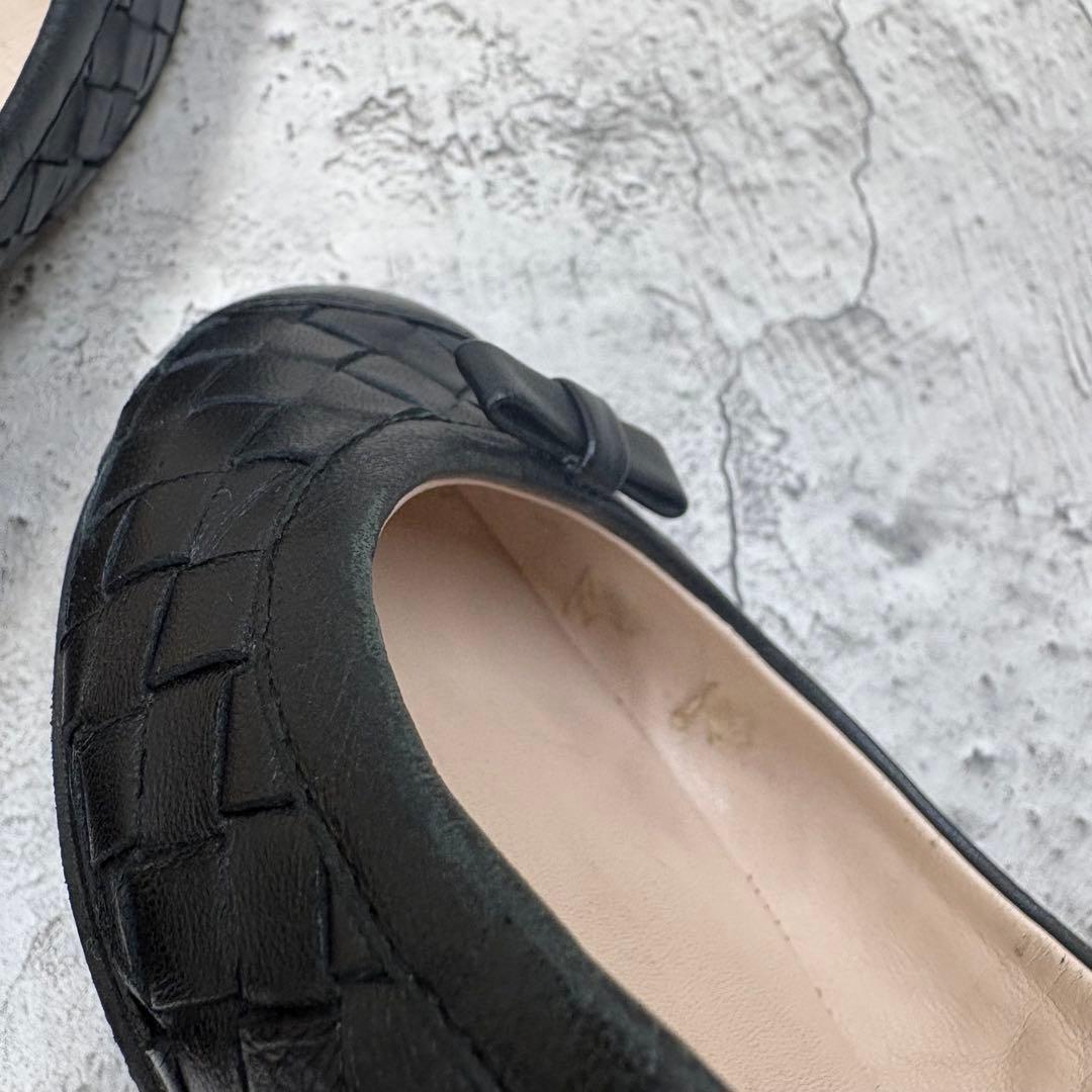 BOTTEGA VENETA イントレチャート フラットパンプス 36 1/2