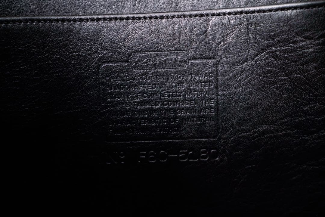 バッグ COACH Vintage Leather Black Shoulder Bag