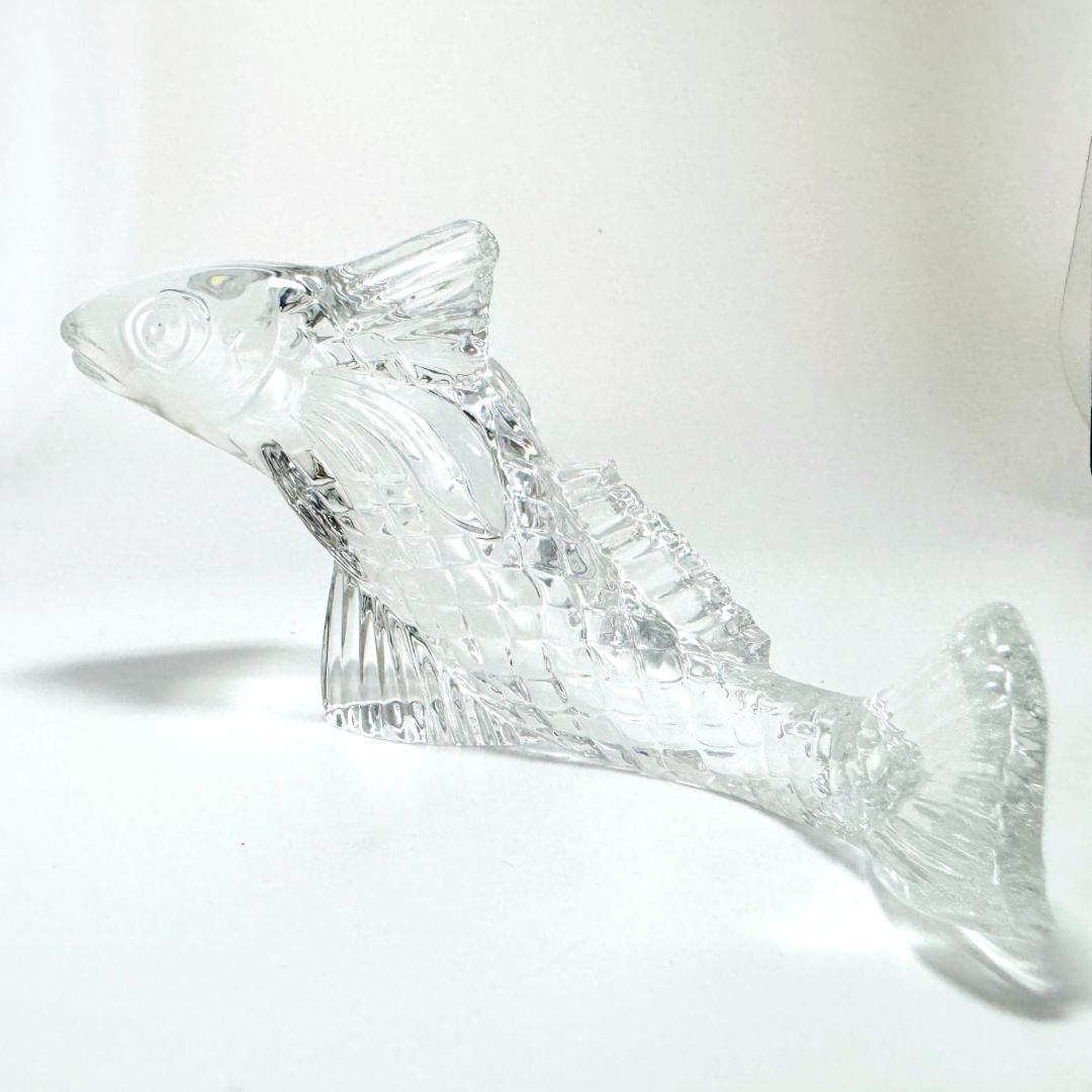 【バカラ】動物 鯉 置物 インテリア★美品★幸運/開運