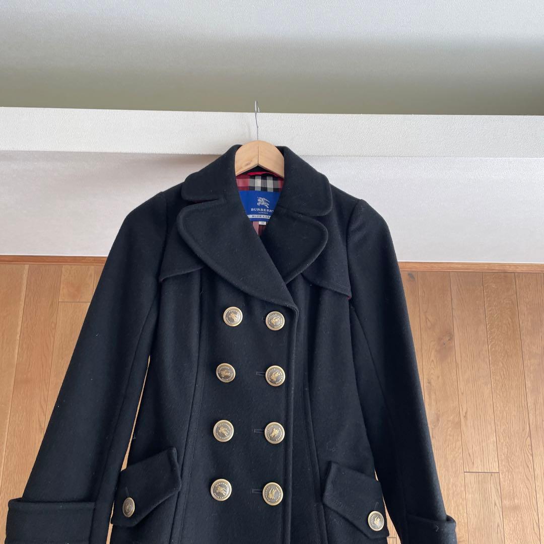 バーバリーブルーレーベル　チェック　コート