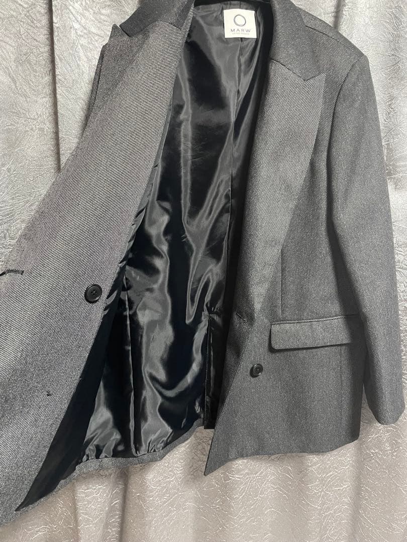 MARW ユナイテッドアローズ オーバー ダブル ジャケット 36 ダークグレー
