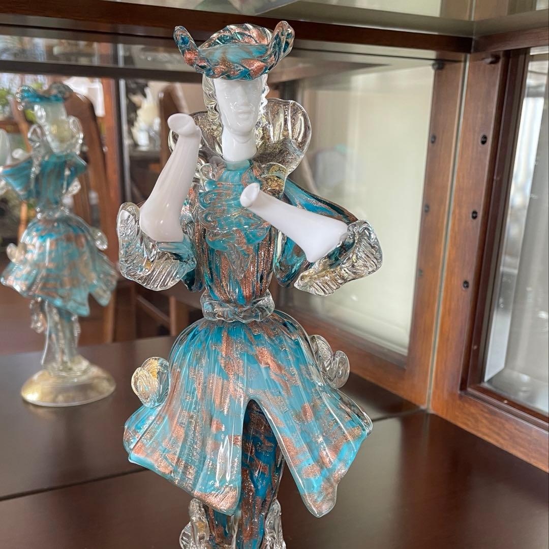 ムラーノガラスNewArte90 ヴェネチアンガラス　ペアダンサー置物イタリー