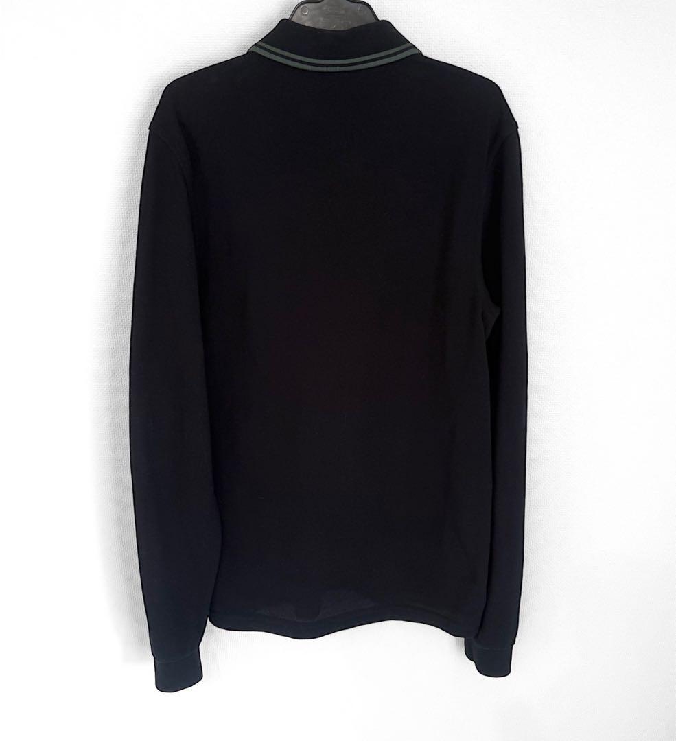 極美品　FRED PERRY 現行モデル　長袖ポロシャツ　ブラック　定価約2万円