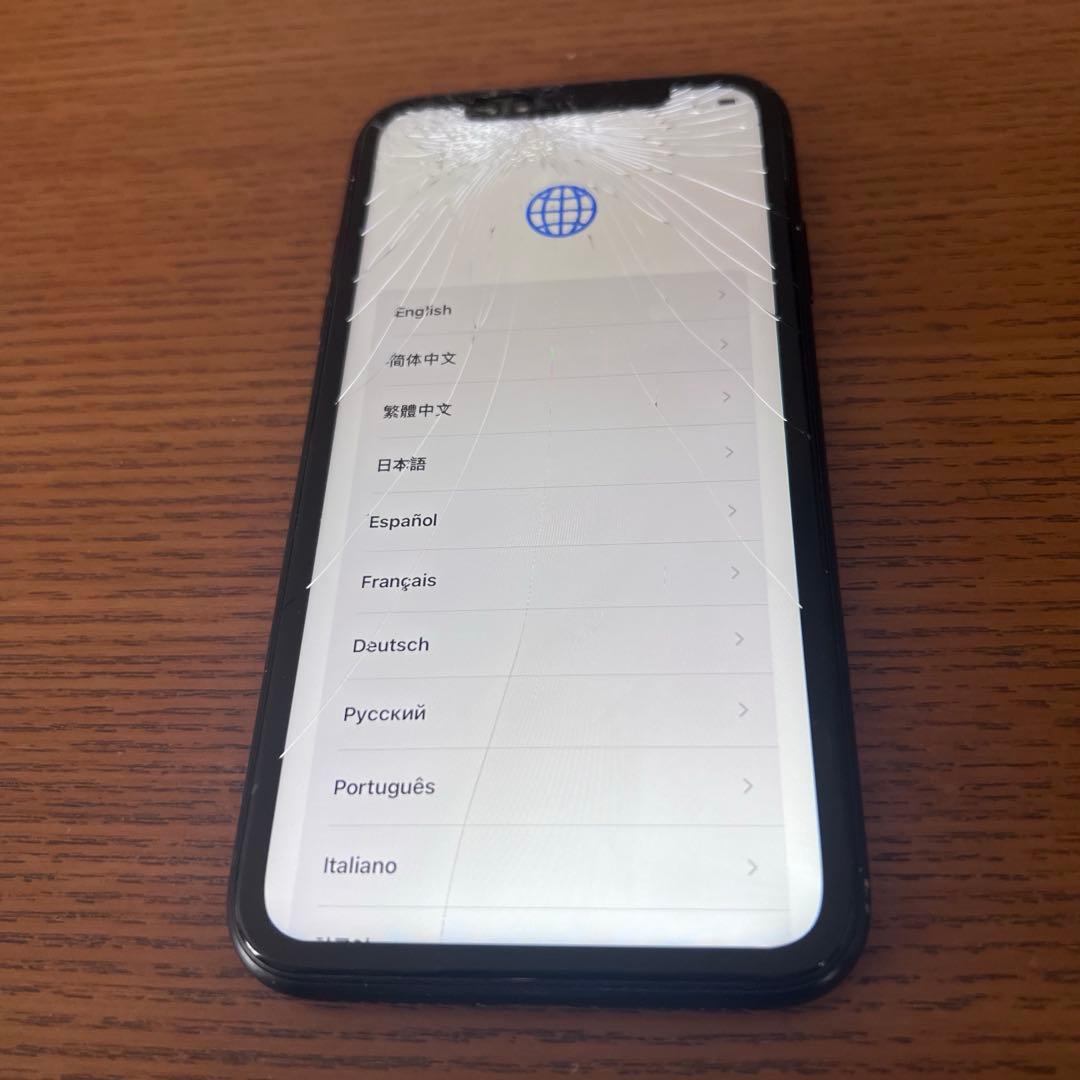 【ジャンク品】iPhone XR ブラック　液晶割れ