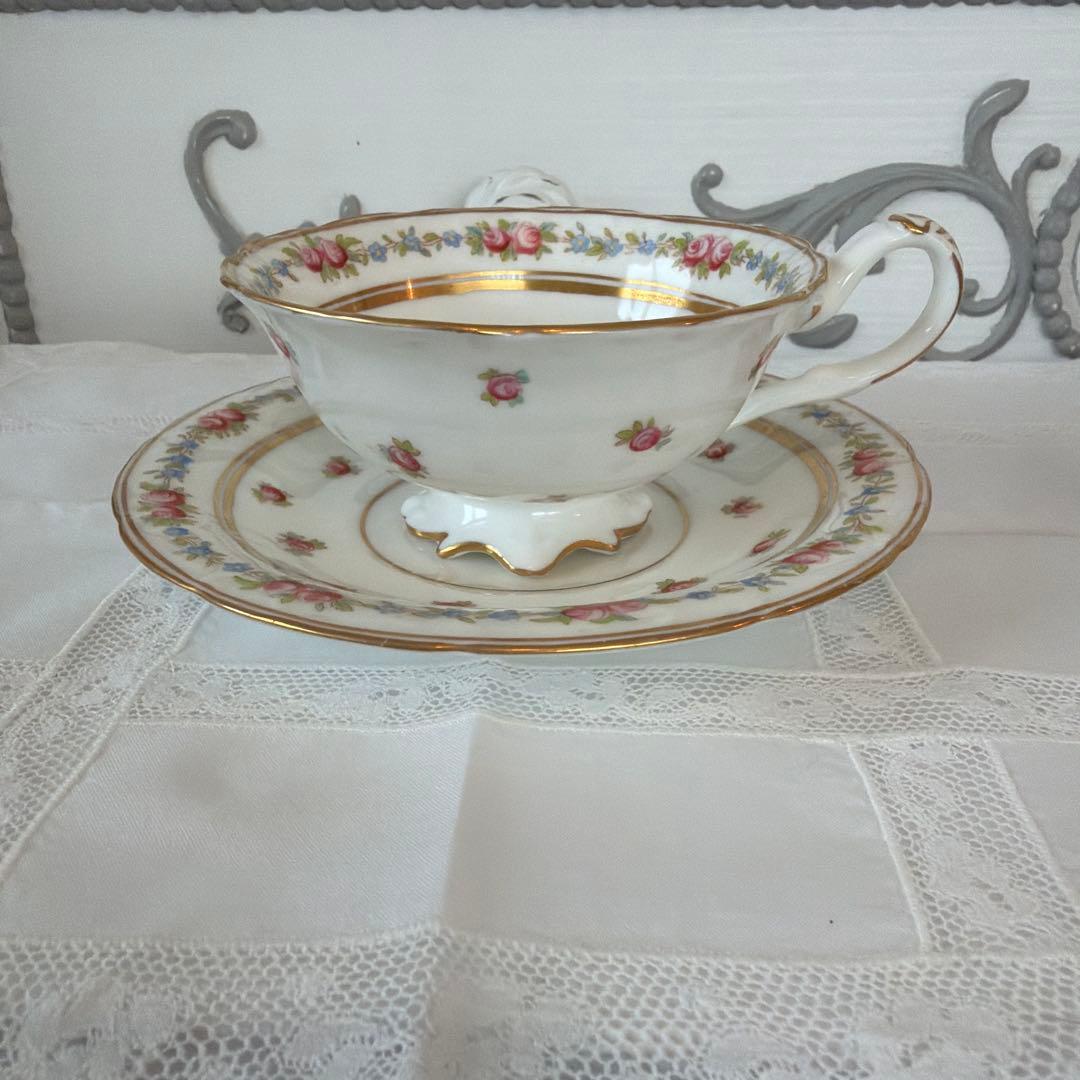 コウルドン 英国アンティーク カップ＆ソーサー NY高級商社別注品 金彩