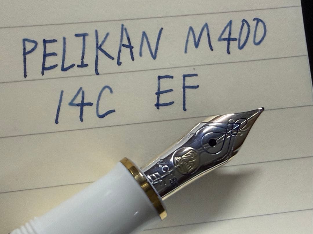 未使用に近い ペリカン スーベレーン M400 ホワイトトータス EF 万年筆