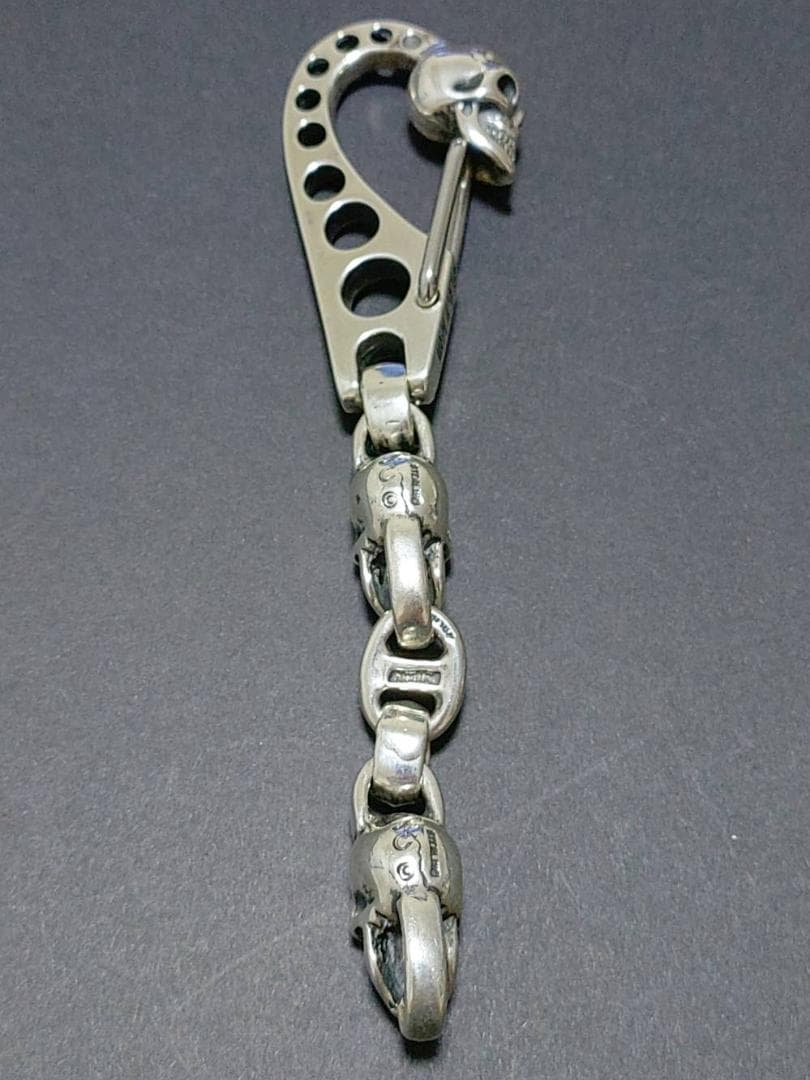 ビルウォールレザー_スカルキーチェーン