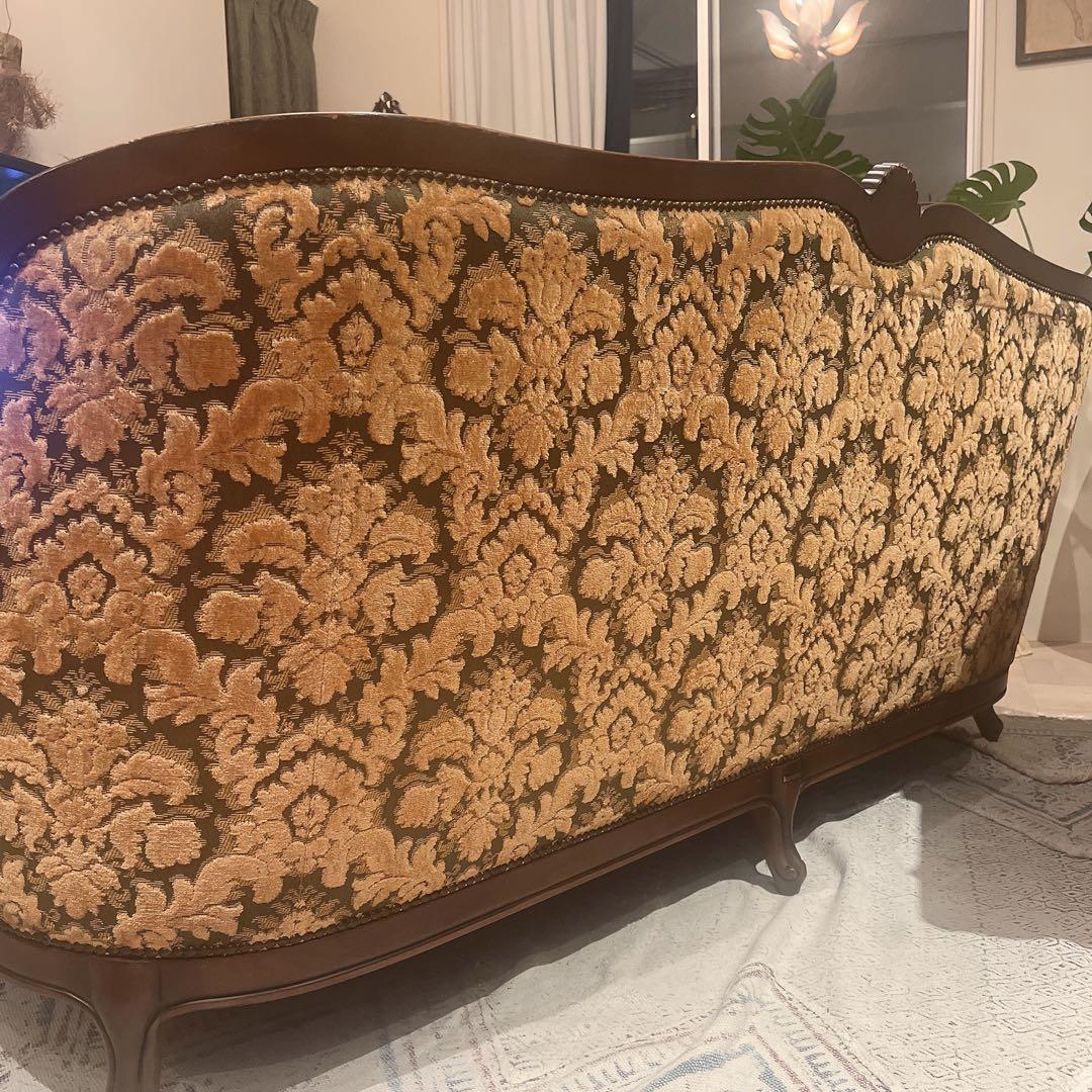 1960'sアメリカ製ヴィンテージソファー クラシック ジャガード アンティーク