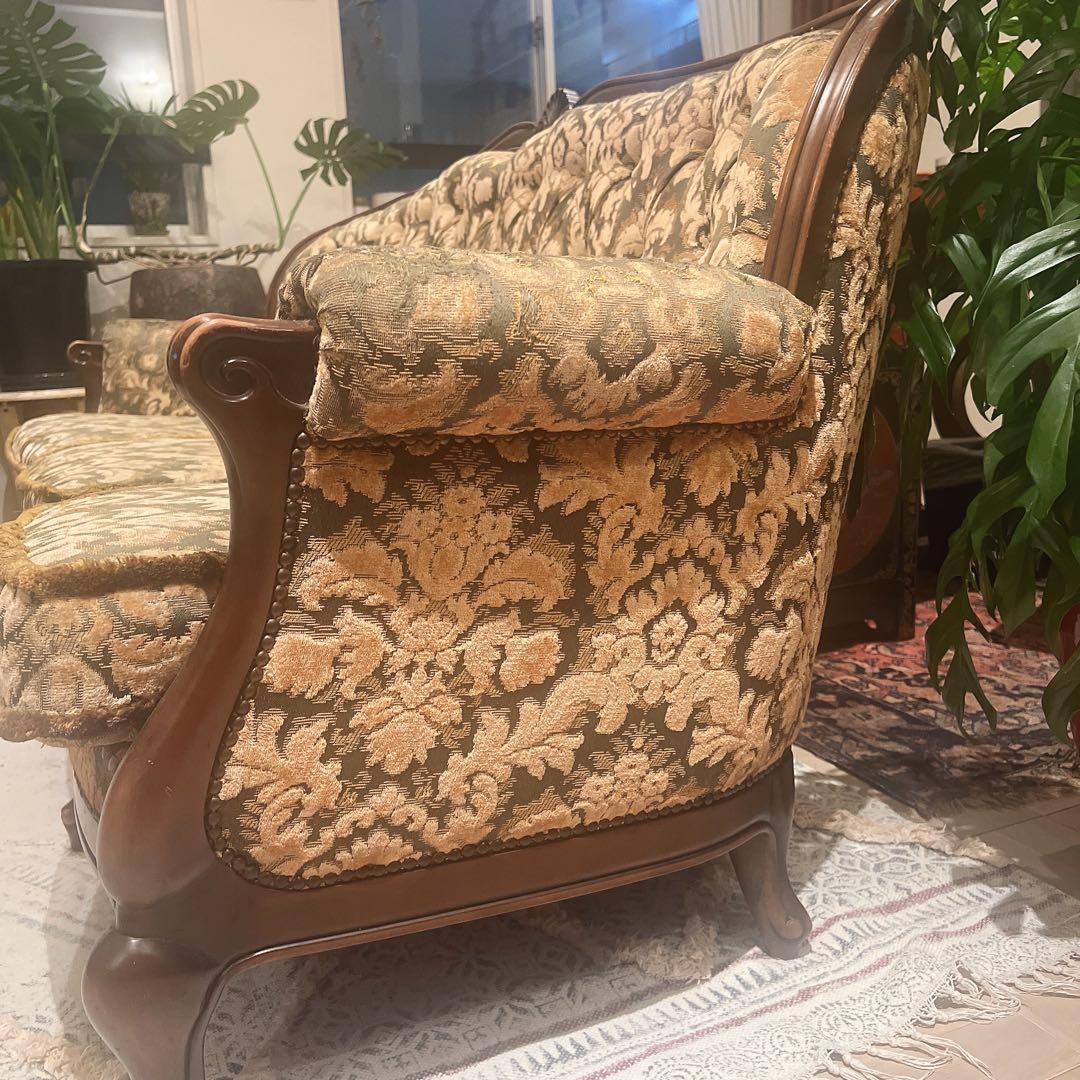 1960'sアメリカ製ヴィンテージソファー クラシック ジャガード アンティーク