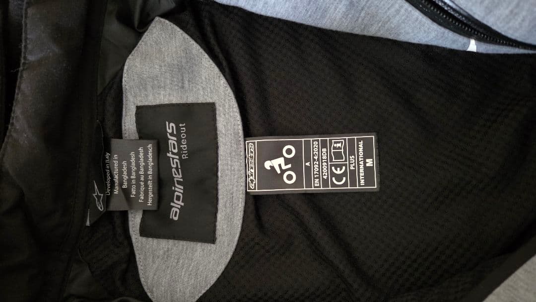 Alpinestars ジャケット フード付き　М（日本人L相当）