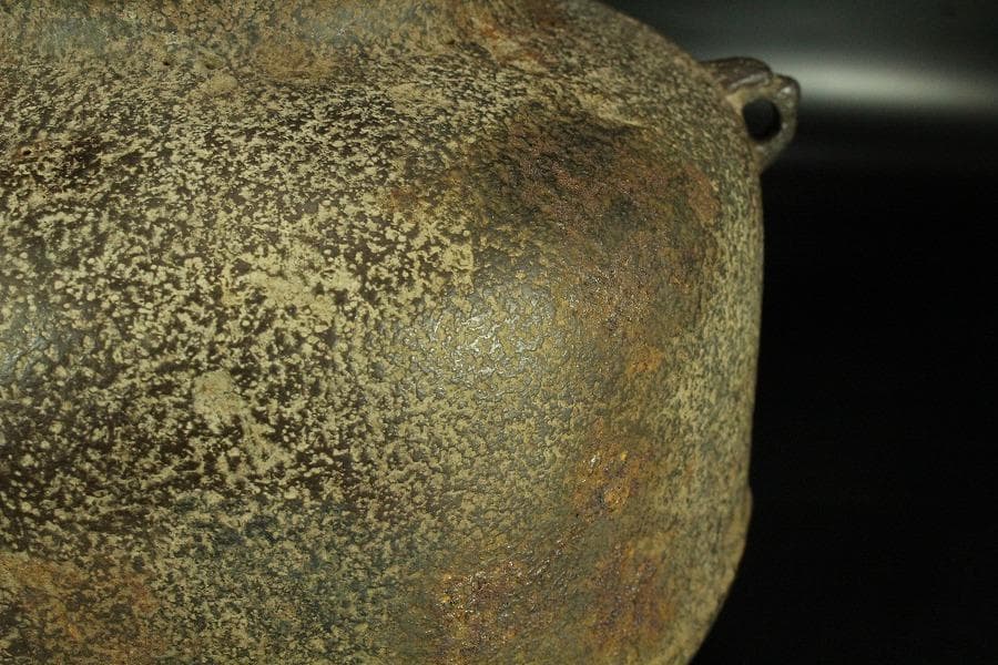 茶道具 阿弥陀堂釜 大西浄長 書札付 古美術(K-YC511)