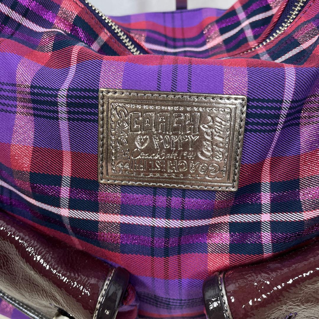 未使用級　COACH コーチ POPPY ショルダーバッグ y2k 紫　袋付き
