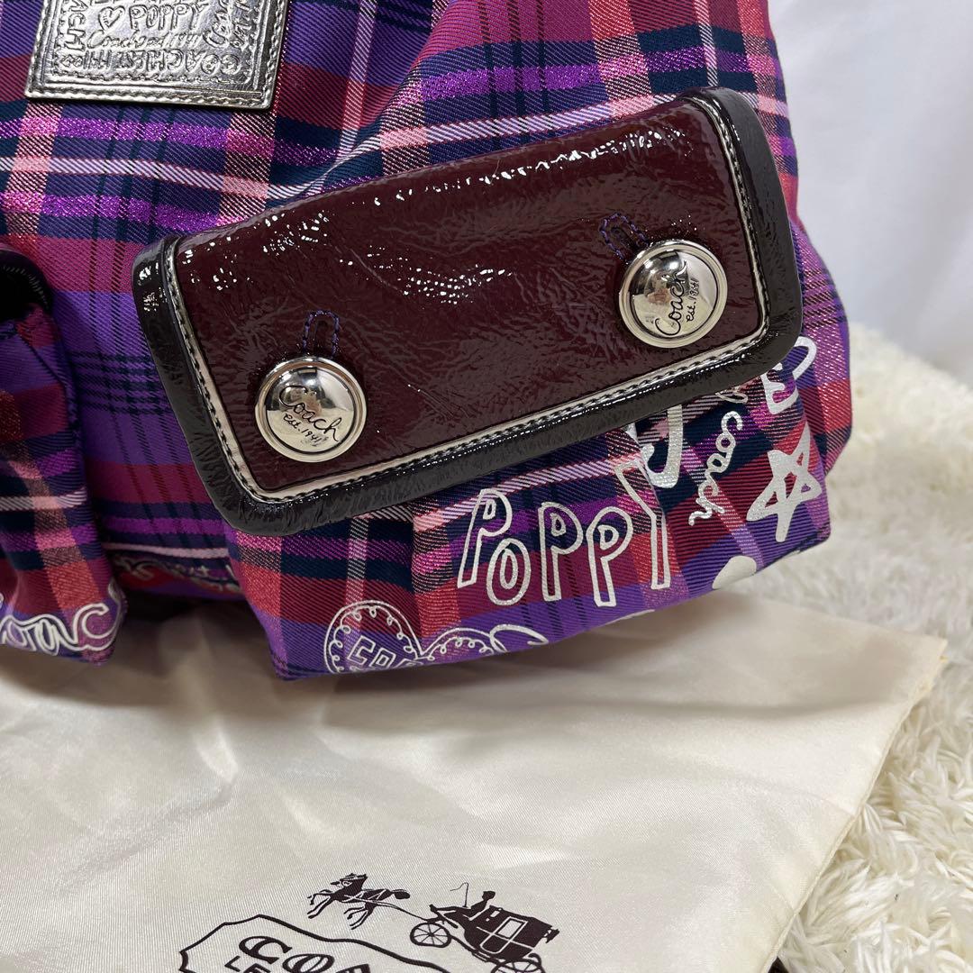 未使用級　COACH コーチ POPPY ショルダーバッグ y2k 紫　袋付き