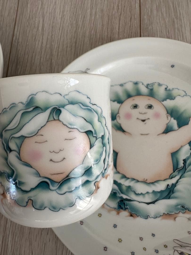 1984年イギリス製キャベツパッチ皿SETキャベツ人形ヴィンテージ あちゃちゅむ