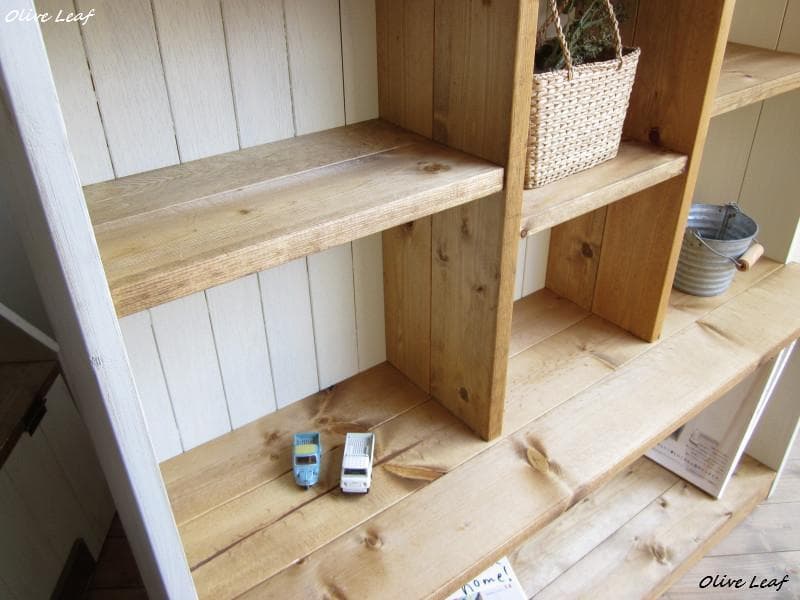 サイズ、デザインオーダー可！●デザインラックW78●シャビーホワイト●受注製作