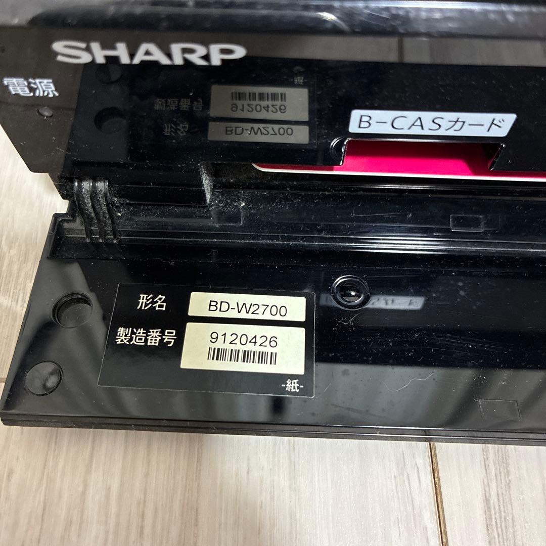 AQUOS Blu-rayレコーダー BD-W2700 動作確認済