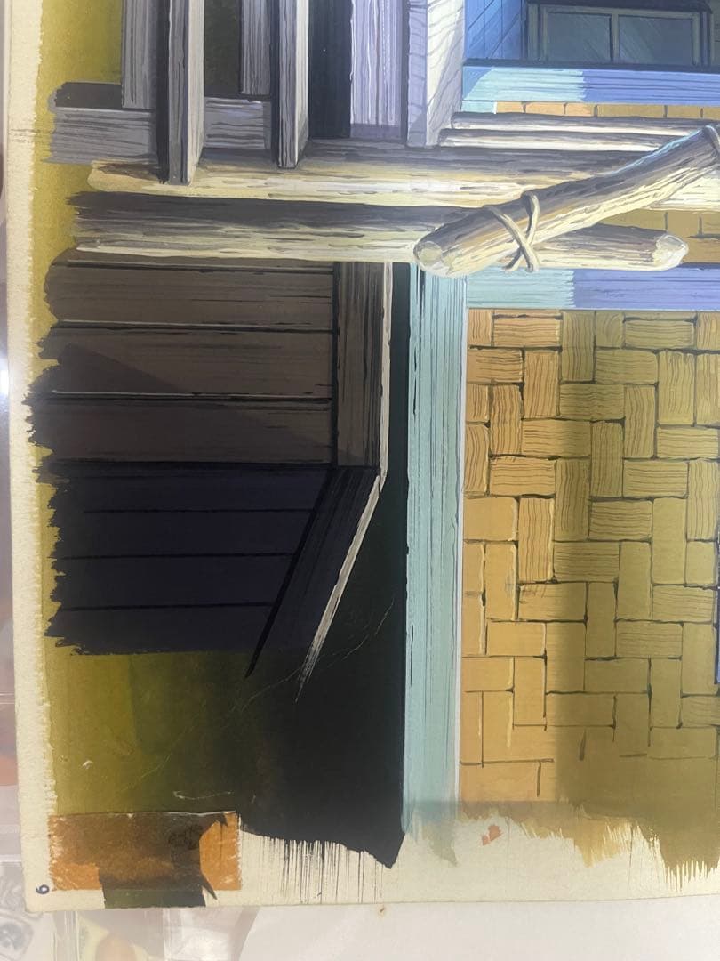 遠い海から来たクー　山本二三　直筆美術背景画　美術ボード