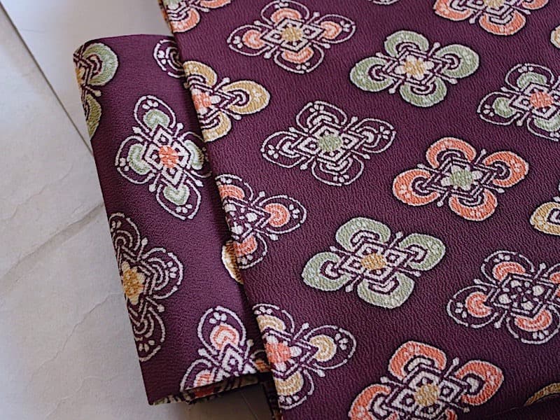 染め名古屋帯（花菱文）全通総柄　正絹美品