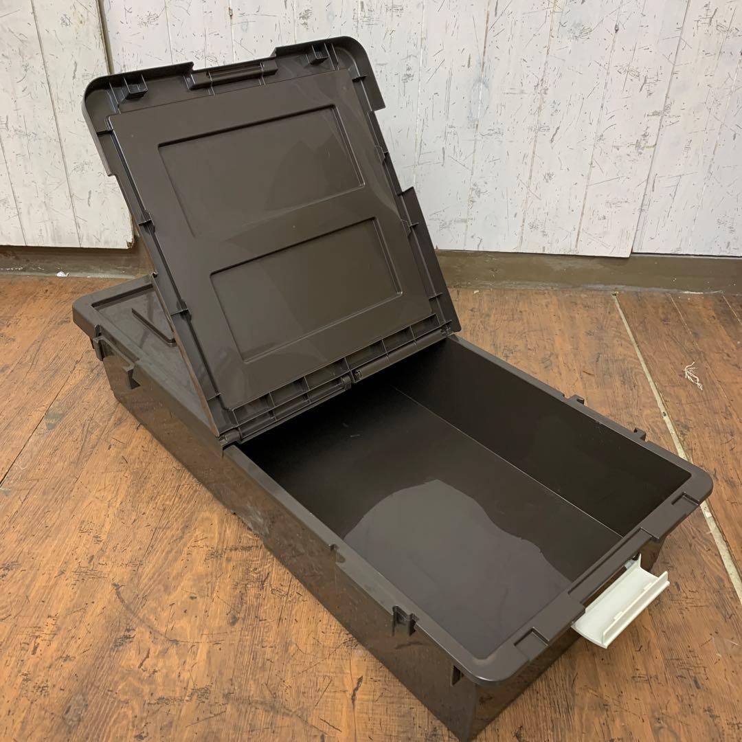 A-1 【大容量】ベッド下収納ケース キャスター付き ブラウン 収納ボックス