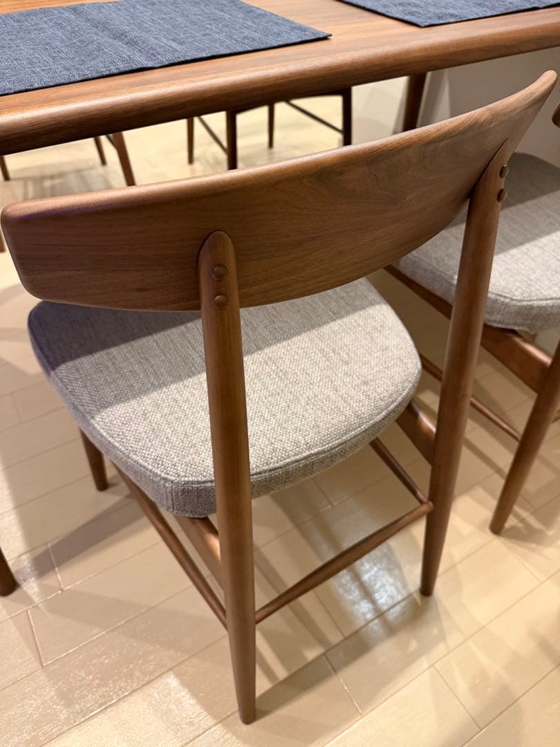 【2脚セット】ダイニングチェア ユノ3A ウォールナット