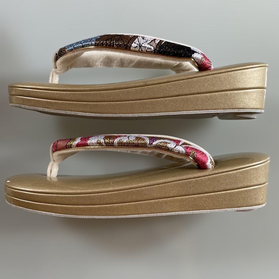 成人式　振袖　日本製　西陣帯地使用　和装バッグぞうりセット　リバーシブル　L