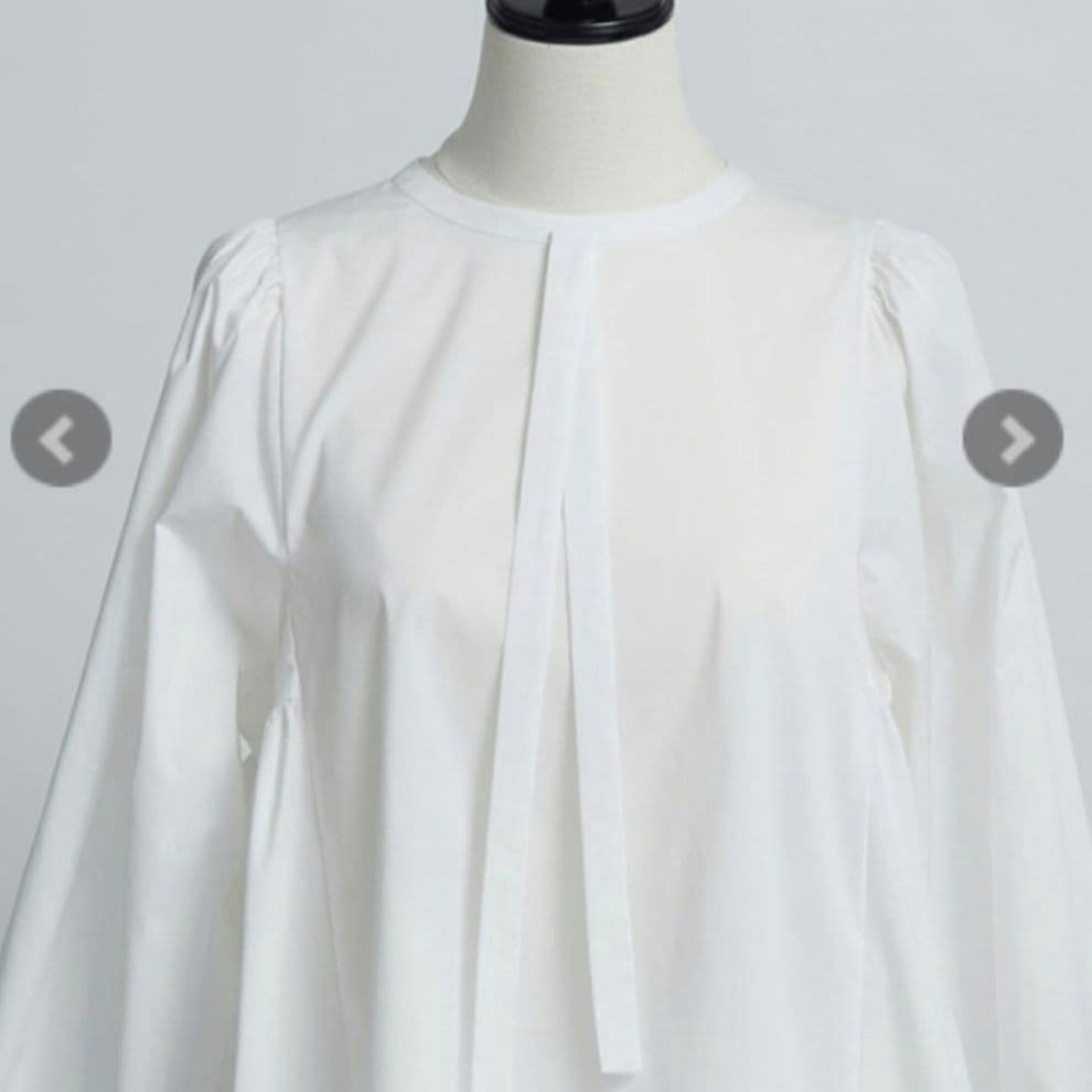 yori ヨリ サイドギャザーブラウス ホワイト 36