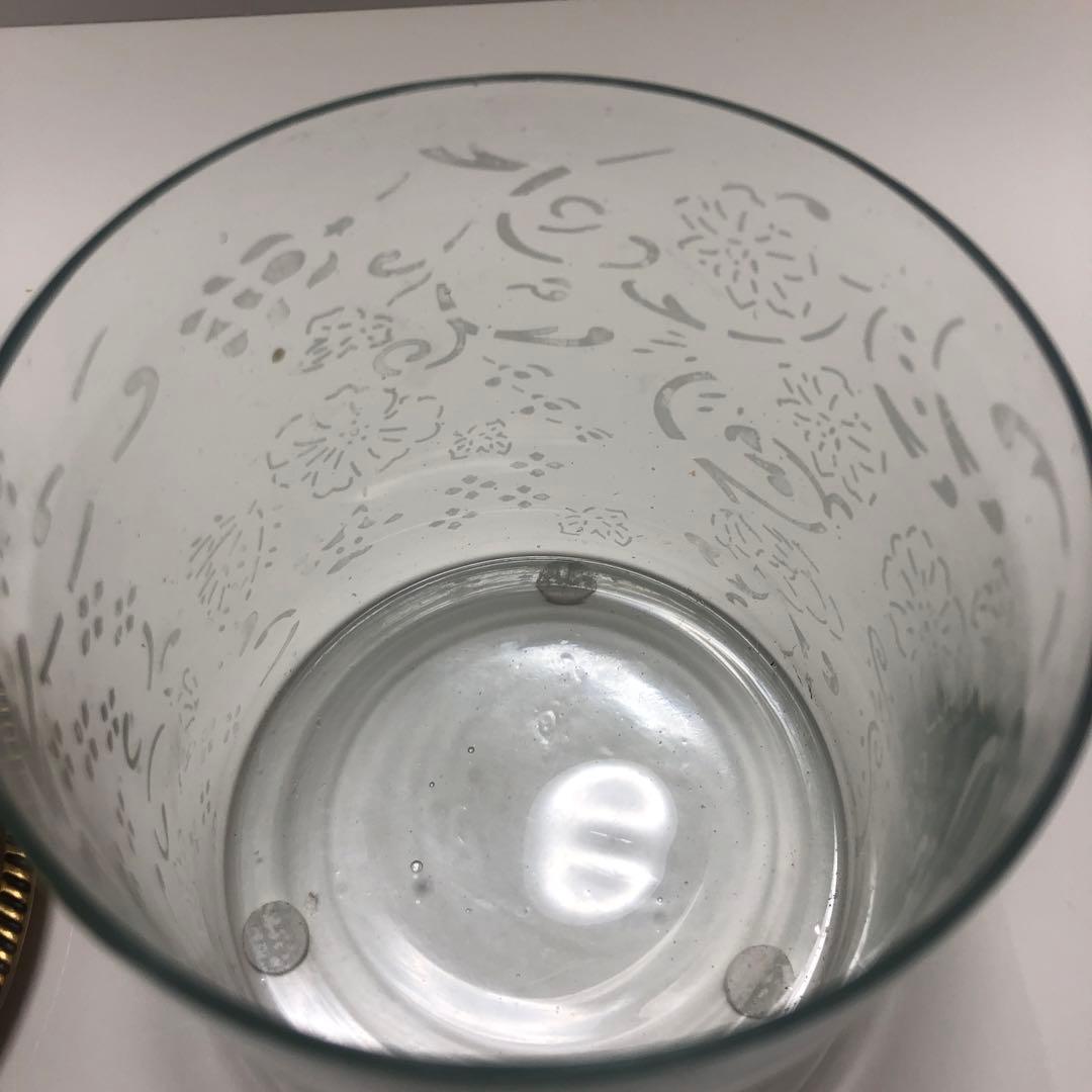 F☆ キツネ　の　ガラス　小物入れ　キャニスター