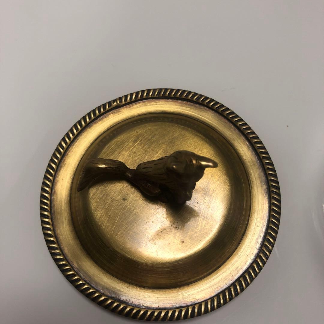 F☆ キツネ　の　ガラス　小物入れ　キャニスター