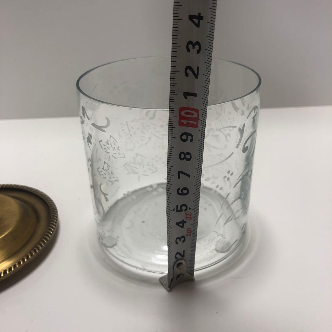 F☆ キツネ　の　ガラス　小物入れ　キャニスター