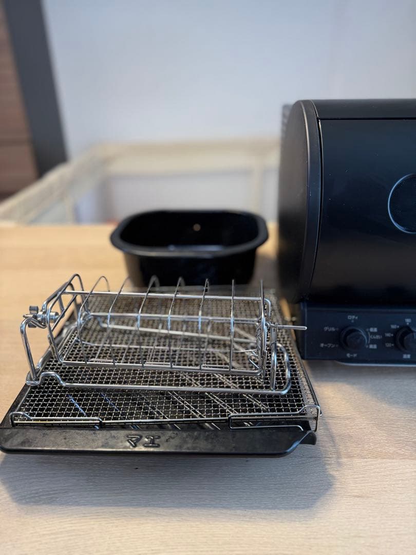 Panasonic ロティサリーグリル　燻製機能　トースター 黒