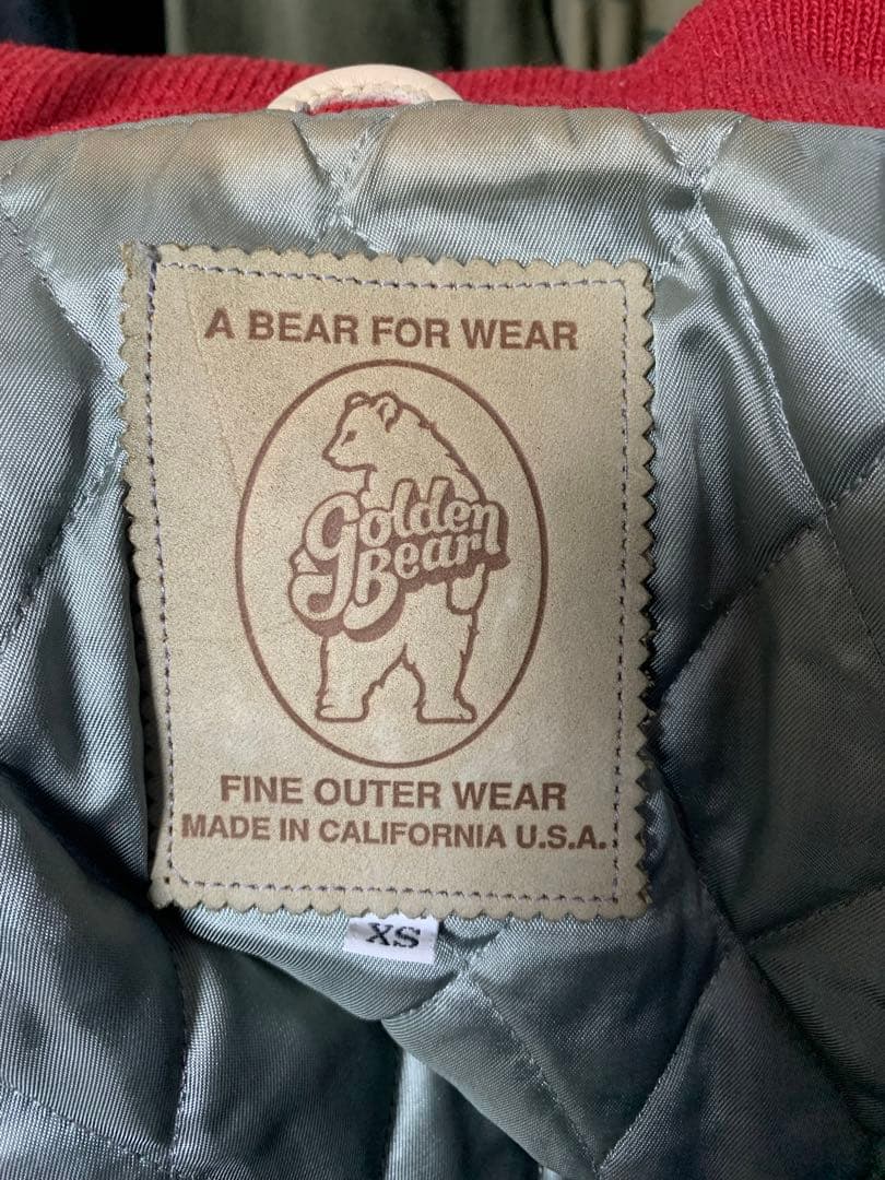 Golden Bear スタジャン XS レッド/ベージュ