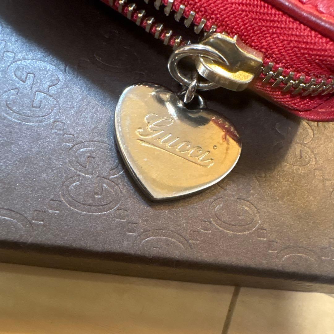 GUCCI グッチ 長財布 マイクログッチシマ レッド 正規品