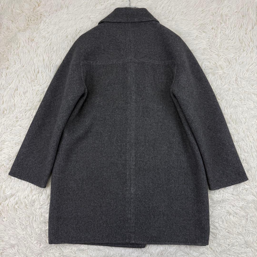 美品 伊製 AGNONA アニオナ ウールコート コクーン 絹 アンゴラ 一枚袖