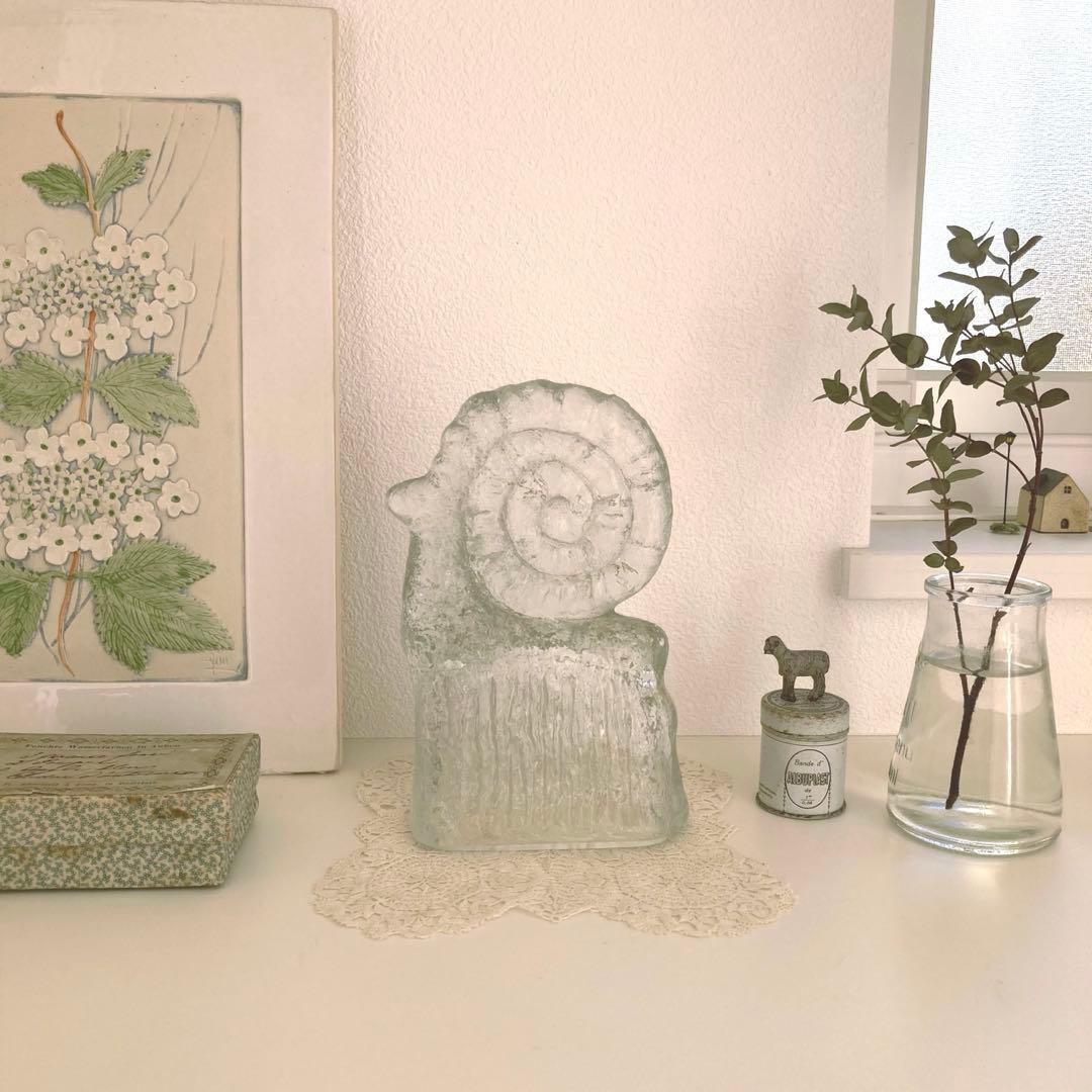 北欧ヴィンテージ　ガラスのユールボック　ヤギ　クリスマスオブジェ