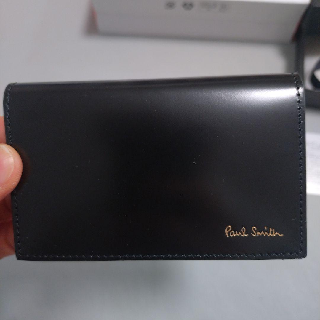 ポールスミス　名刺入れ（コードバン素材）