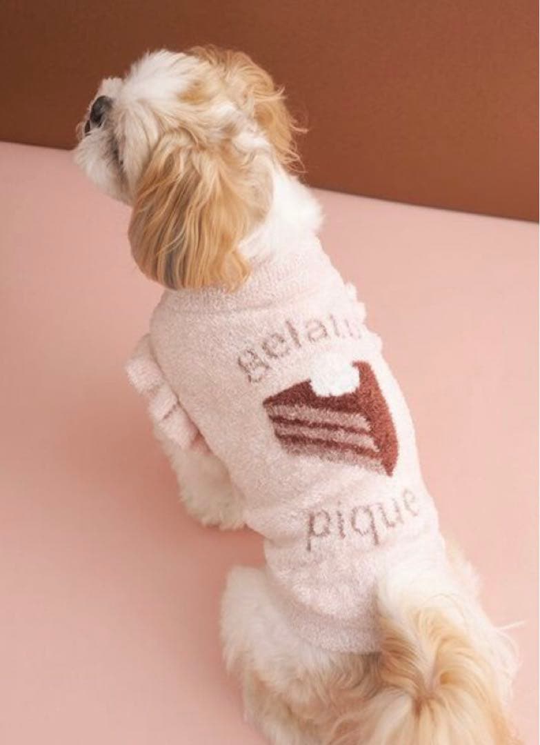 ジェラートピケ　オータムケーキジャガードプルオーバー　ピンク　レッド　Mサイズ