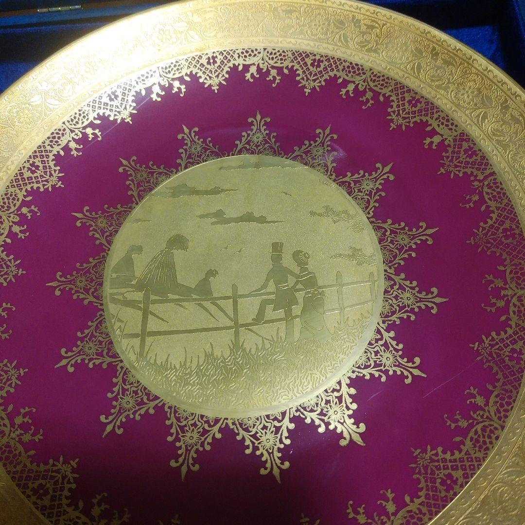 DWポーセリン　ゴールドエッチング　絵皿