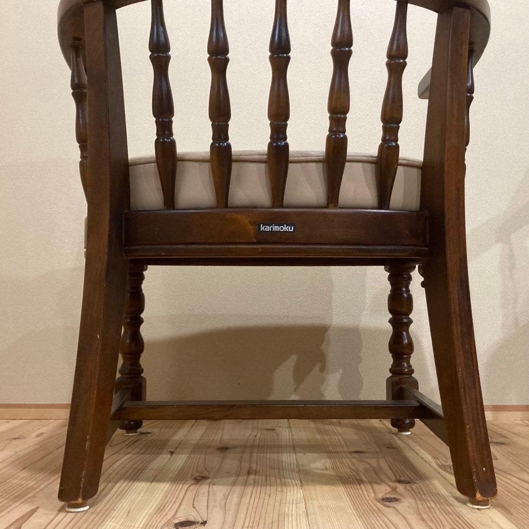 ① 【希少品】 オールド カリモク karimoku アームチェア　ラタン