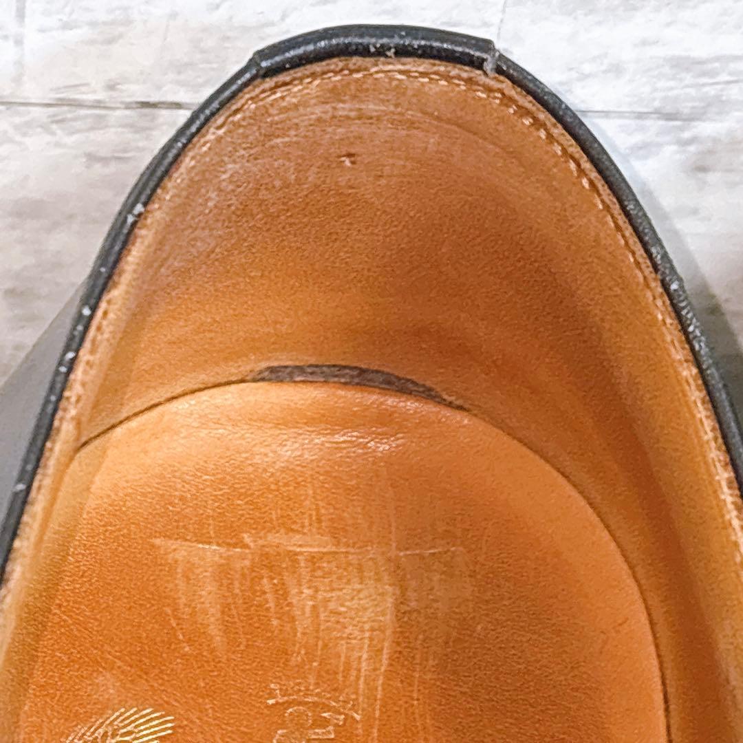 純正ツリー付★スコッチグレイン N-756 ストレートチップ 本革 黒 27cm