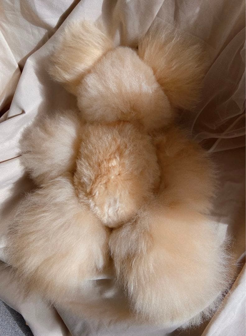 ふわふわアルパカテディベア (ペルー直輸入) ベージュ