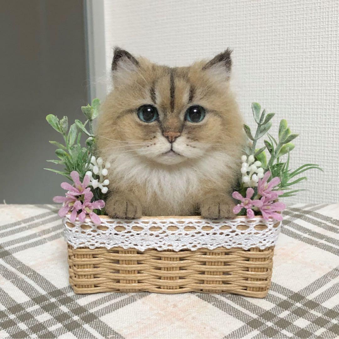 羊毛フェルト 猫 ハンドメイド 朱美