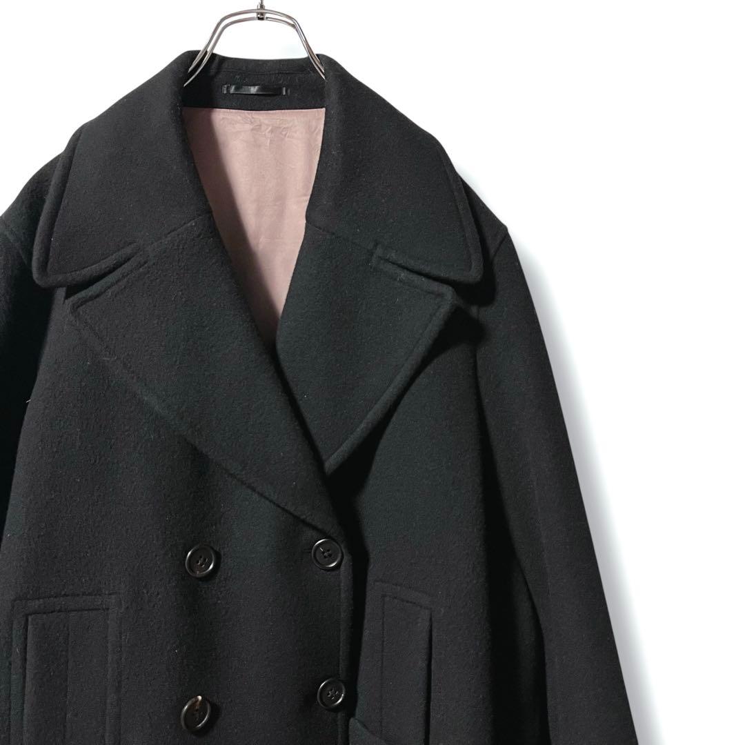 極美品❤️カシミヤ混❤️Paul Smith ポールスミス メルトン ピーコート 黒