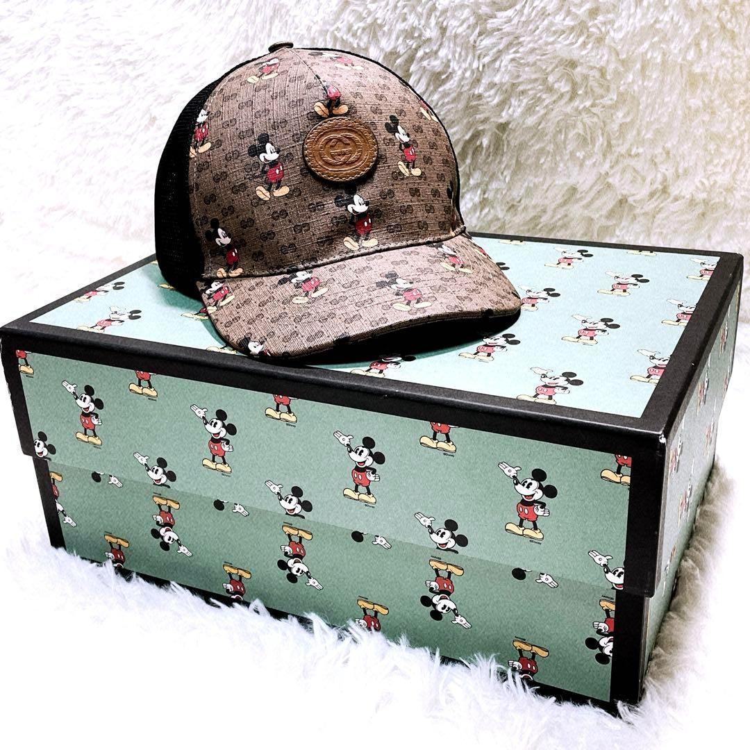 GUCCI グッチ　ミッキーマウスコラボ　GGスプリーム　キャップXL