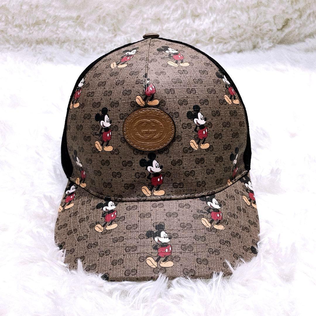 GUCCI グッチ　ミッキーマウスコラボ　GGスプリーム　キャップXL