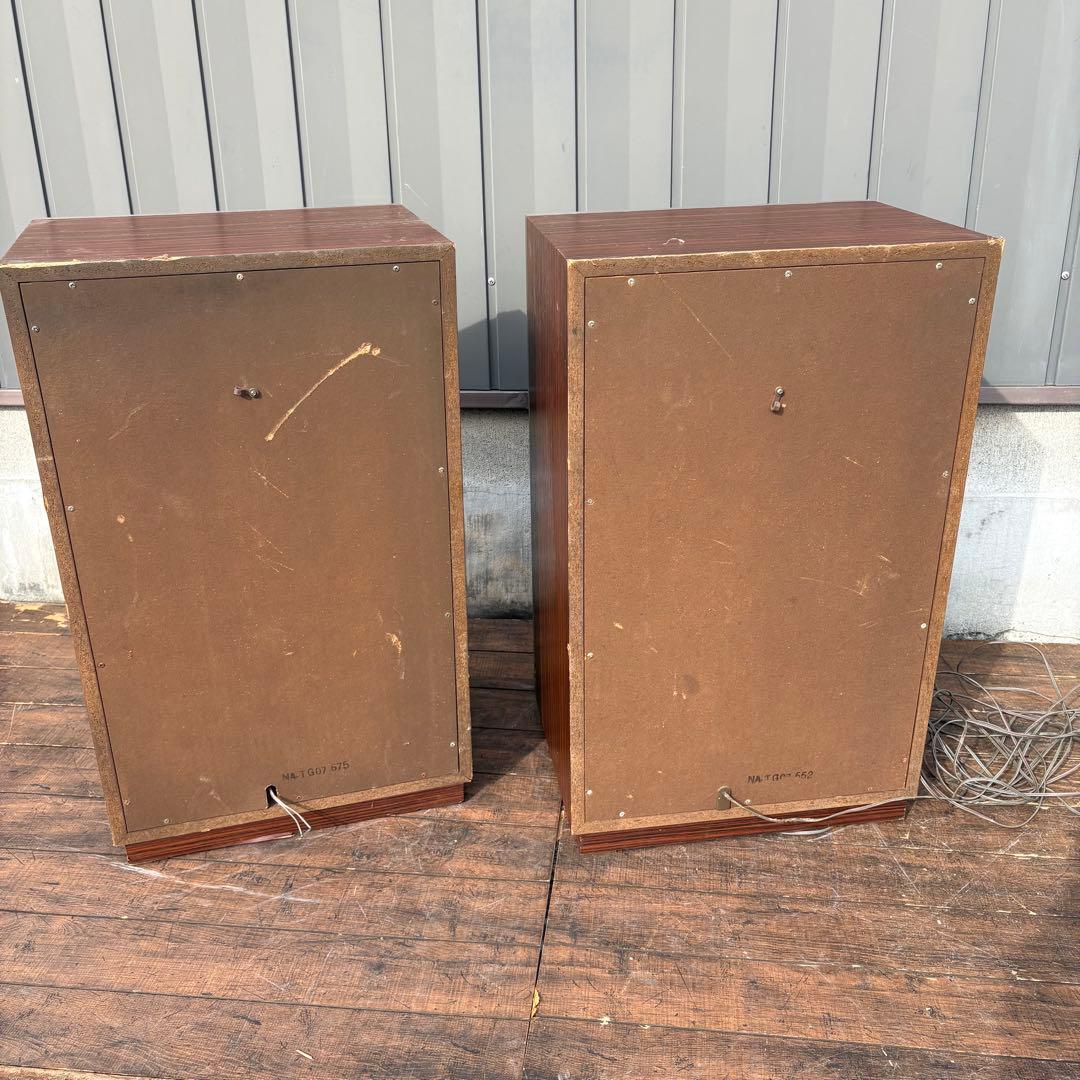 E2 昭和レトロ パイオニア NA-TG07 木目ブックシェルフスピーカー ペア