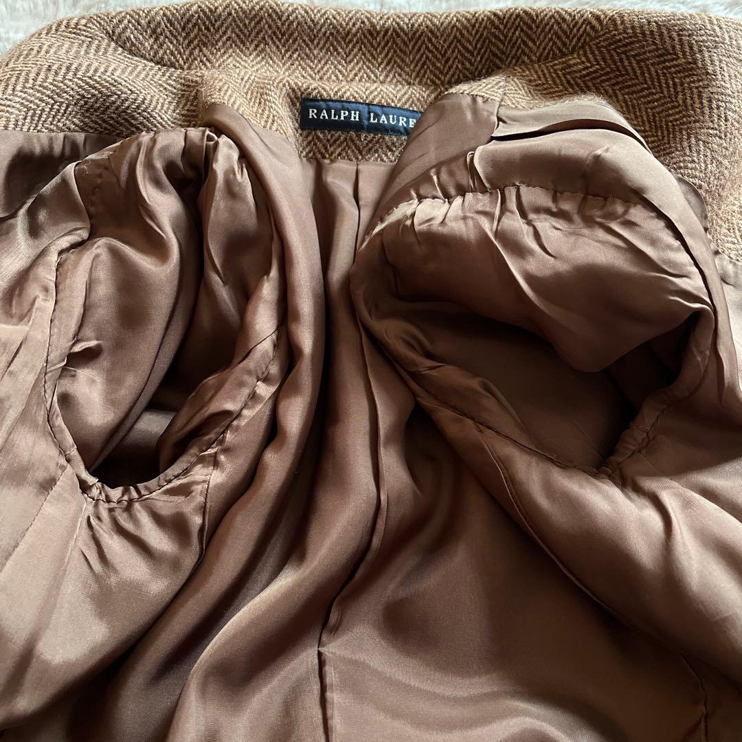 ラルフローレン　アルパカ混ウールテーラードジャケット　ヘリンボーンM 9