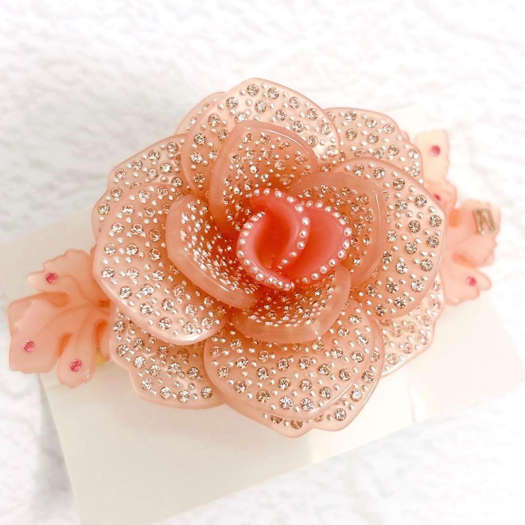 希少美品 Alexandre De Paris キラキラ ローズモチーフバレッタ