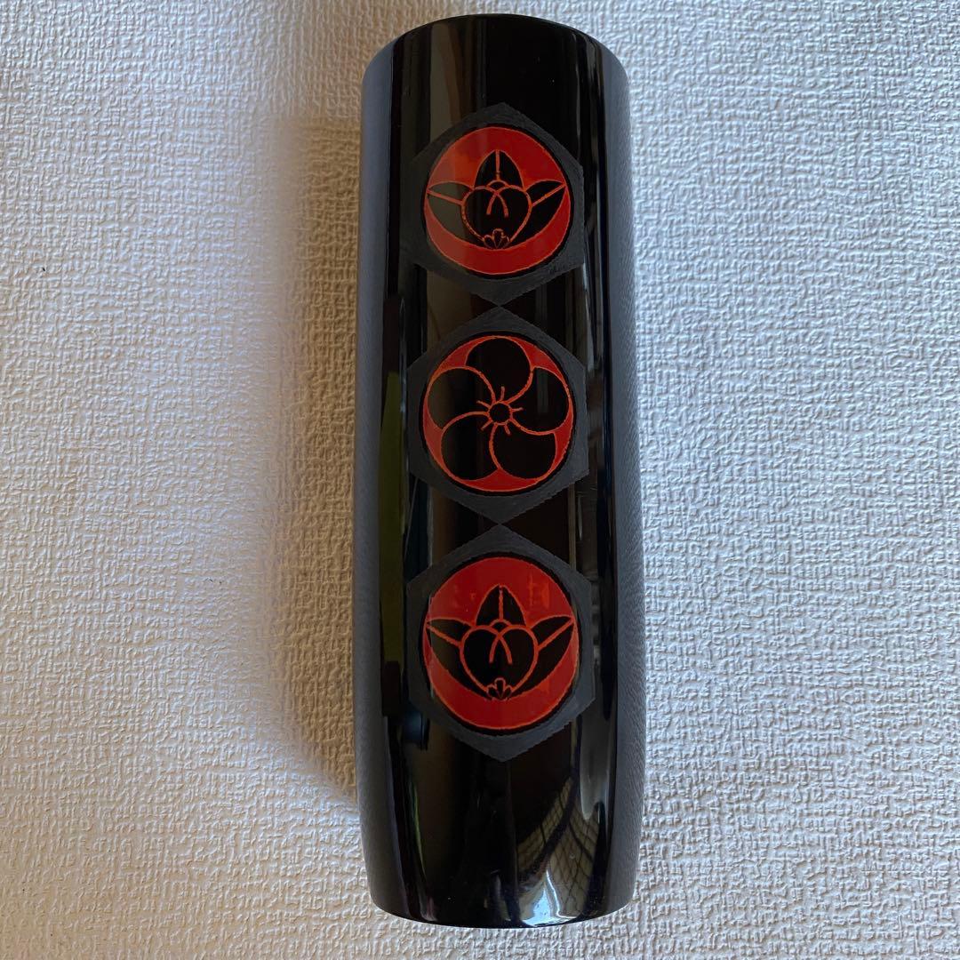 希少✨日展作家 乃生須将己作 花生　花器　花瓶　木製漆器　伝統工芸　漆芸　蒟醤塗